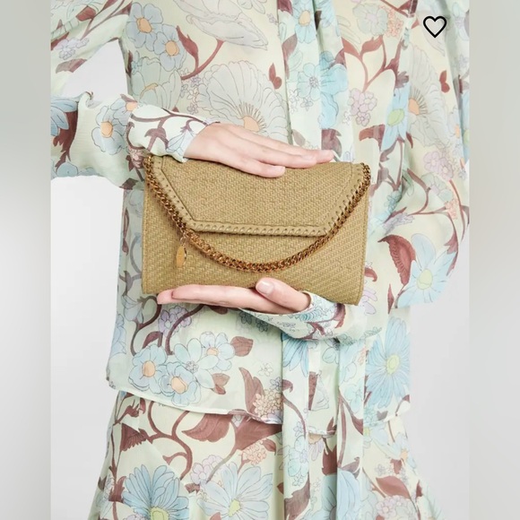 🎉🎉HP💃💃💃Stella McCartney NWT Falabella Mini Woven Vegan Suede Crossbody Bag - Picture 5 of 7